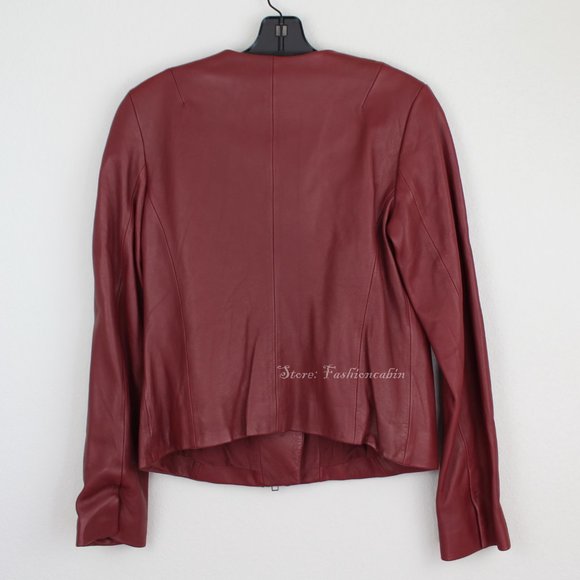 NWT Vince Asymmetric Zip Leather Jacket - Picture 7 of 13